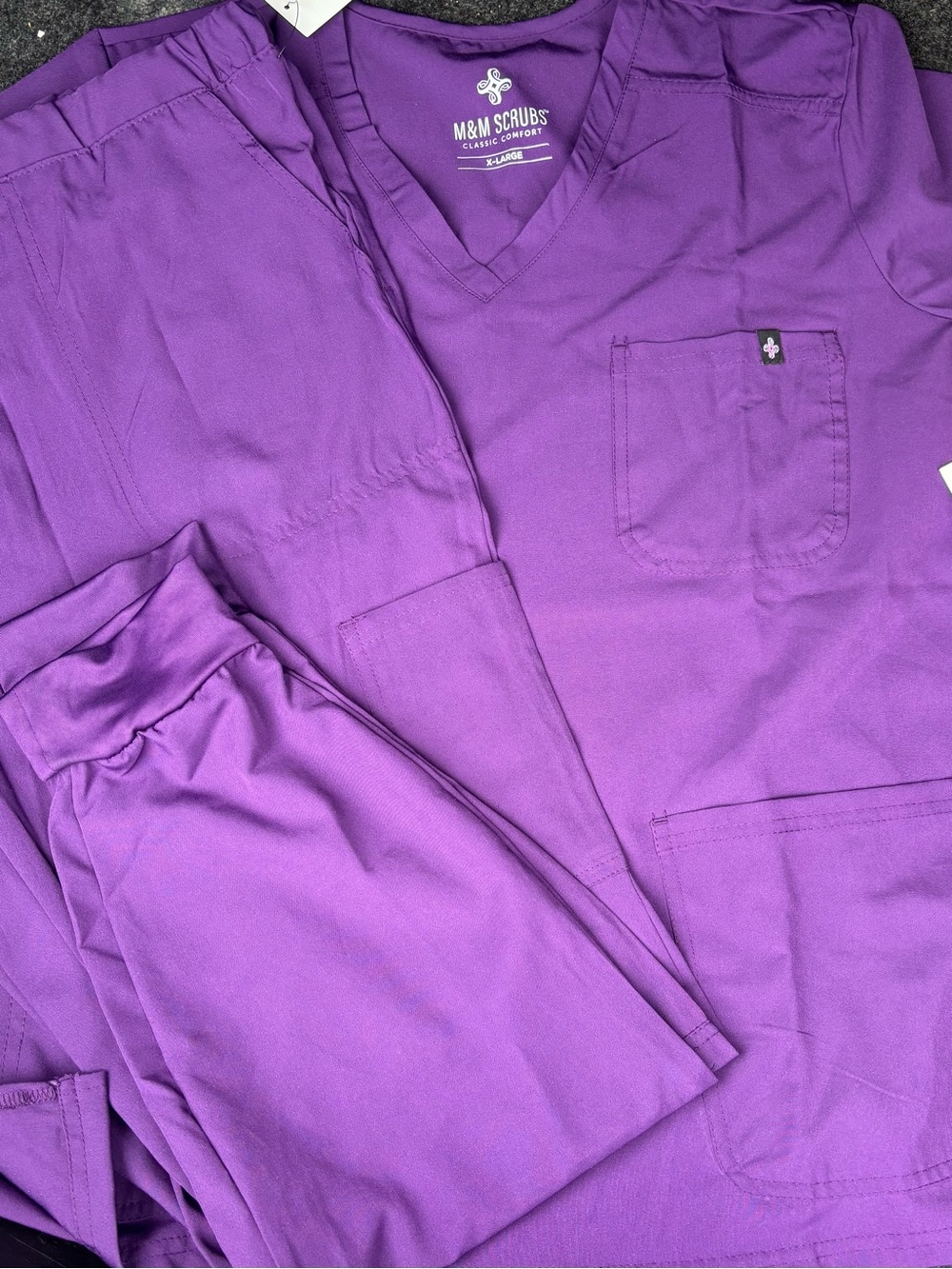Smart Scrubs V-Neck Scrub Top in Deep Purple